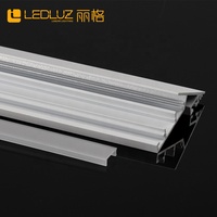 Profilé en aluminium LED encastrable à bord tranchant pour éclairage de plafond en cloison sèche de 1/2 po, canal pour bande COB de 13 mm