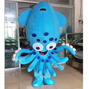 Disfraz personalizado de Mascota de pulpo para adulto, disfraz de Mascota de calamar para publicidad/fiesta