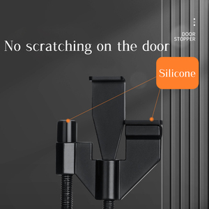 Verrou de porte portable LEIRY en alliage de zinc, pour la sécurité et l'intimité, noir/gris, design moderne minimaliste, pour hôtel, maison, bureau - Product Image 3
