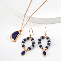 Collier pendentif géométrique irrégulier rétro en argent tibétain avec pierre naturelle et chaîne à maillons, bijoux tendance pour femmes