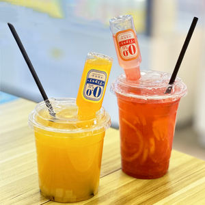 10/12/14/16/20/24 OZ Mini bouteille de café de vin mélange pratique tasse de thé à bulles en plastique tasses à café jetables en plastique pour animaux de compagnie - Product Image 5