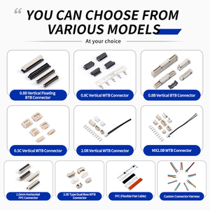 Connettore <span class=keywords><strong>BTB</strong></span> da scheda a scheda con passo 0,8 mm, SMT verticale, placcato oro, altezza 11,75 mm, connettore maschio-femmina - Product Image 4