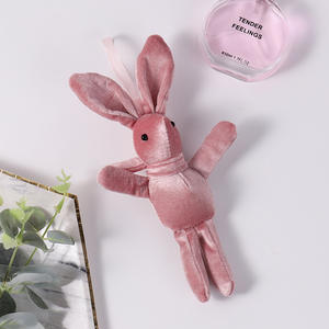 Velours coréen souhaitant pendentif éternel Bouquet poupée lapin sac à dos clé peluche jouet accessoires - Product Image 6