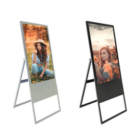 Soporte de Pie para Pantalla Digital Vertical de 55 Pulgadas, Resolución HD 4K, Reproductor de Publicidad Portátil, CMS Basado en la Nube, Educación, Elevador