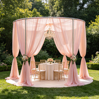 Offre Spéciale – Arche de toile de fond circulaire réglable en aluminium de 3 m (10 pieds) pour événements de mariage