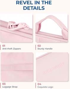 Free Sample Fashionable Portable <b>Hanging</b> <b>Travel</b> Cosmetic <b>Bag</b> Makeup Organizer Tote Weekender Beauty Brush Storage <b>Toiletry</b> <b>Bag</b> - Product Image 6