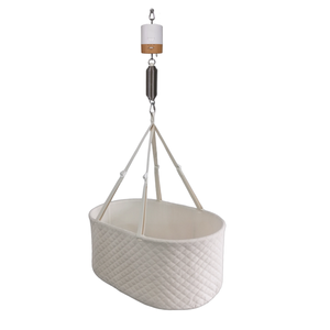Cuna <span class=keywords><strong>Mecedora</strong></span> Automática para Bebés de Alta Calidad con Soporte de Trípode Resistente, Temporizador de Múltiples Velocidades y Colchón de Fibra de Coco - Product Image 3