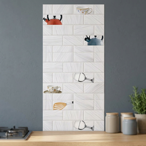 Carreaux muraux en céramique émaillée numérique design théière 300x450mm brillants pour murs décoratifs intérieurs de cuisine - Product Image 1