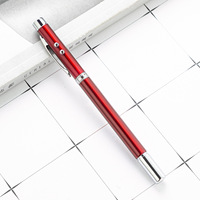 5-en-1 pointeur Laser rouge antenne télescopique rétractable lampe de poche LED stylo à bille boîtier en métal-outil d'enseignement Logo stylo