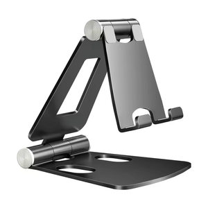 Soporte de escritorio de aluminio completamente plegable portátil Soporte de teléfono celular ajustable en ángulo para teléfonos móviles - Product Image 6