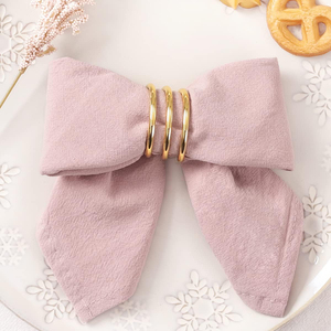 Serviettes de table classiques en coton Rose poussiéreuse Serviettes de table intemporelles pour les repas de mariage traditionnels - Product Image 5