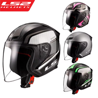 Casque Moto Jet Ouvert Original LS2 3/4 OF608 Été Scooter Motobike Demi-Casque Cascos Para Moto