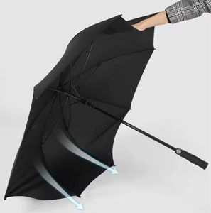 Logo personnalisé en gros grand parapluie coupe-vent ventilé à double auvent parapluie de <span class=keywords><strong>golf</strong></span> droit à ouverture automatique Uv - Product Image 2