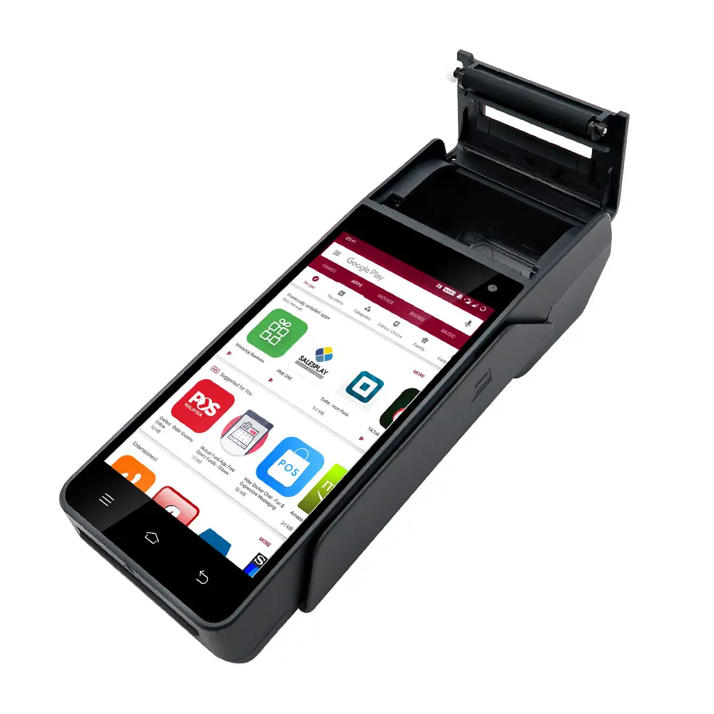 micro mobile atm Z90 Android handheld mobile POS system with thermal printer and card reader NFC IC magnetic card pos