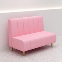 Ensemble de table et chaises de café carrées en bois rose, mobilier commercial pour restaurants, salons de desserts et de cafés