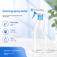 Pulvérisateur à pompe rechargeable de grande capacité 600 ml en PET, brume fine, buse réglable, design ergonomique, pour le nettoyage