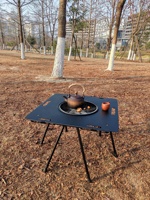 Table pliante multifonctionnelle portable et légère pour l'extérieur, ensemble complet pour le thé, le feu, le pique-nique, le barbecue, en alliage d'aluminium