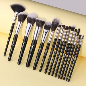 BEILI Premium nero pennello trucco di alta qualità professionale professionale make up pennelli oro set di pennelli per il trucco quotidiano