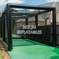 Terrain de sport en plein air, filet d'entraînement au golf et cage en PVC, simulateur de golf gonflable