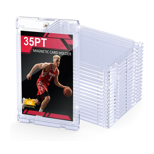 Vente en gros d'usine : porte-cartes magnétiques robustes, protège-cartes transparents 35pt, présentoirs PS pour cartes à collectionner, rangement pour cartes - Product Image 1