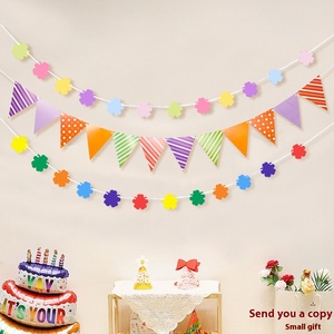 Macaron Color <span class=keywords><strong>Series</strong></span> Sunflower Daisy Flags Small Paper Flower Color Stripes <span class=keywords><strong>Novedades</strong></span> para fiestas infantiles para celebraciones navideñas - Product Image 2