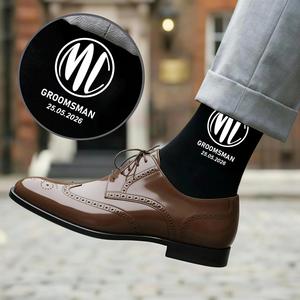 Calcetines de Boda, Calcetines Personalizados para Padrinos de Boda con Nombre, Fecha y Rol, Regalo para el Propositor, Recuerdos para la Despedida de Soltero - Product Image 2