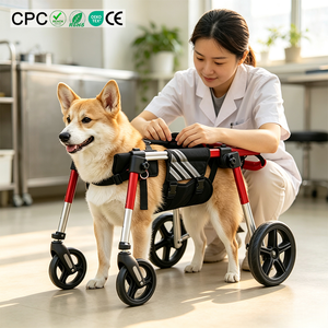 Fauteuil roulant <span class=keywords><strong>pour</strong></span> <span class=keywords><strong>chien</strong></span> à 4 roues, support complet du corps, <span class=keywords><strong>pour</strong></span> pattes avant paralysées, <span class=keywords><strong>chariot</strong></span> de réadaptation léger en aluminium, pivotant à 360°, portable - Product Image 1