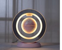 Globe terrestre flottant à lévitation magnétique étanche en forme de O de 4 pouces avec lumière LED pour décoration