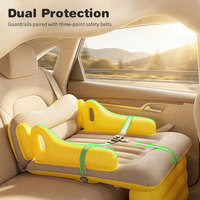 Lit d'air portable pliable en PVC pour l'extérieur, matelas gonflable épaissi pour les voyages des enfants, motif de dessin animé, unisexe, double
