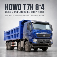 Camion benne HOWO T7H 8x4 Euro 3 440HP d'occasion pour le transport de matériaux de construction et d'agrégats de carrière