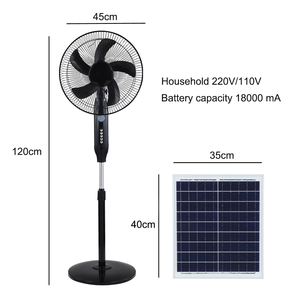 <span class=keywords><strong>Ventilateur</strong></span> Solaire <span class=keywords><strong>HELIOS</strong></span> 3 Vitesses 25W Électrique Rechargeable, Plafonnier et sur Pied, avec Batterie Lithium Longue Durée pour Usage Extérieur - Product Image 6