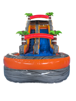 Toboggan aquatique gonflable commercial pas cher avec piscine