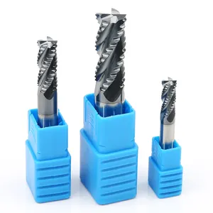 Bwin Rắn Carbide Kim Loại Cứng 2/3/4 Sáo Thô End Mill CNC Thô Phay Cutter Cho Gỗ Thép Fresa