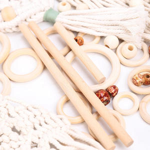 Suministros de macramé <span class=keywords><strong>para</strong></span> adultos y principiantes, barras de madera, aros, anillos, cuentas de colores, manualidades de macramé, DIY - Product Image 5