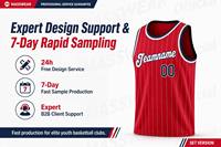 Maillot de basket varsity personnalisé pour jeunes, sublimé, à rayures fines, orange, uniforme d'équipe pour garçons, pour l'école, la ligue d'élite, en gros