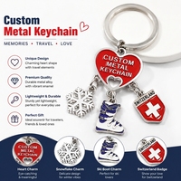 Porte-clés en métal personnalisé OEM, alliage de zinc, breloque de sac émaillée sur mesure pour cadeaux promotionnels et souvenirs