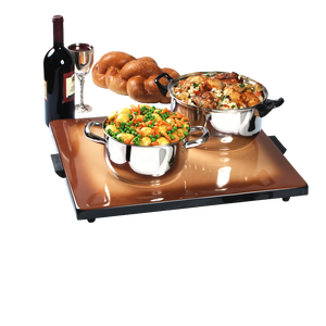 Plaque chauffante électrique casher portable et réglable pour le Shabbat, avec surface de cuisson solide à serpentin, grande taille, à température contrôlée pour aliments - Product Image 1