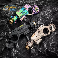 YJ Mini Pistolet en métal EDC anti-stress, jouet à éjecter, Fidget Spinner, curseur mécanique, roue à cliquet, anneau de décompression pour adultes