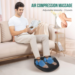 Masseur de pieds Shiatsu chauffé Machine Pétrissage Compression Vibration Pied Spa Fasciite plantaire Certifié CE/KC Personnalisable - Product Image 3