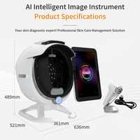 Super Sept. Système intelligent de détection cutanée portable Détecteur facial 3D Miroir magique Testeur de peau Scanner facial Analyseur cutané