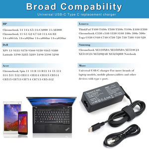 Adaptateur secteur <span class=keywords><strong>USB</strong></span> Type <span class=keywords><strong>C</strong></span> 45W pour <span class=keywords><strong>Lenovo</strong></span> Chromebook C330 300e 100e <span class=keywords><strong>ThinkPad</strong></span> T480 T480s T580 Type-<span class=keywords><strong>C</strong></span> 20V 2.25A Chargeur d'alimentation pour ordinateur portable - Product Image 6