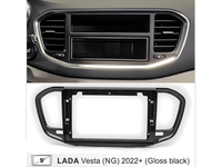 Marco de Radio de 9 Pulgadas para Salpicadero, Kit de Instalación de Fascia, Panel de Embellecimiento para Coche, Compatible con Lada Vesta Aura