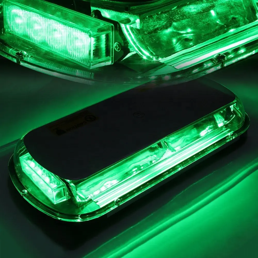 اكسسوارات إضاءة السيارات بالجملة ضوء دوار أخضر 44 LED إضاءة طوارئ مصابيح ستروب بار للسيارة