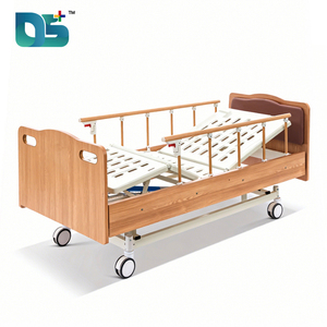 Lussuoso Letto Ospedaliero Manuale Pieghevole con Pannello in Legno e 3 Manovelle a Vite per Disabili e Uso Domestico - Product Image 5