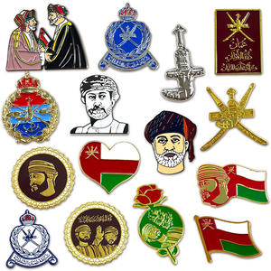 オマーンお土産ピンスルタン王国エンブレム旗マスコットマスコットバッジ,マグネット付きナショナルデーギフト用プロモカスタム - Product Image 1