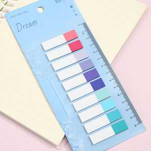 Marcadores de Página Autoadhesivos, Notas Adhesivas Transparentes, Bloc de Notas, Pestañas de Índice de Plástico, Papelería con Reglas - Product Image 5