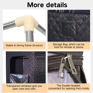 เต็นท์ซาวน่าและอ่างน้ำแข็งแบบพกพาเต็นท์ซาวน่าอบไอน้ำแบบพับได้สำหรับใช้ในสปาที่บ้าน - Product Image 4