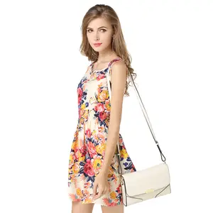 2022 OEM Instock Solid Floral Print Shirt Dress casual chiffon evening girls' plus size dresses