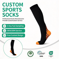 Chaussettes d'équitation personnalisées pour femmes, en tissu éponge, longues, en nylon et élasthanne, à compression, antidérapantes, séchage rapide, pour le printemps
