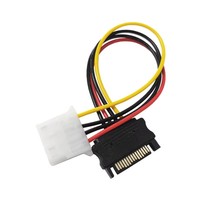Adaptador de Corriente Molex a SATA, Cable Convertidor IDE de 4 Pines a Serial ATA de 15 Pines con Conexión Segura